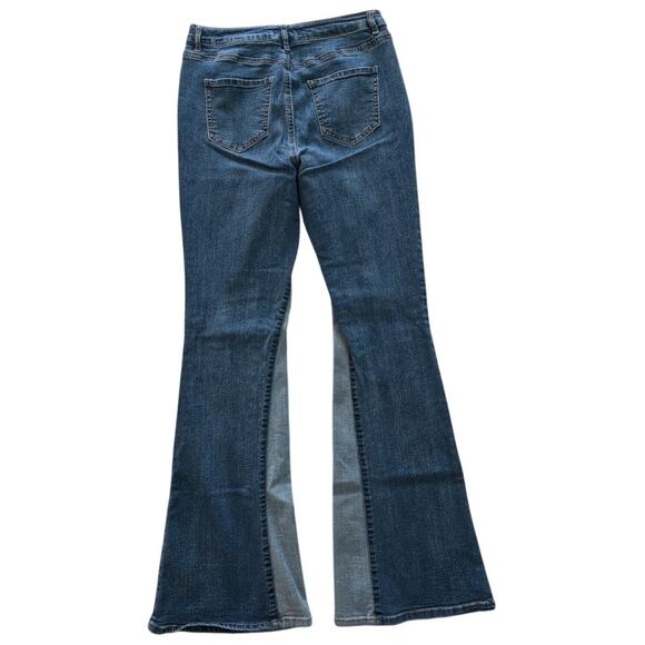 Versona Contrast Panel Flare Jeans size 8 - Picture 2 of 5
